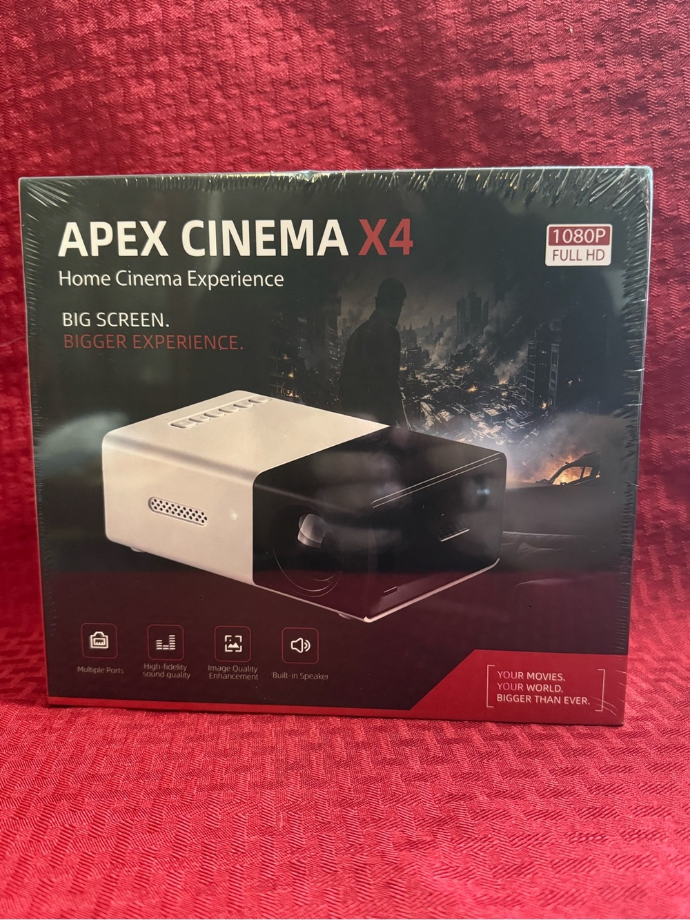 X4 White and Black Mini Projector - Home Cinema Experience